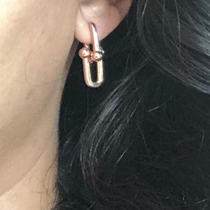 Rose Gold Hardware Link Earrings